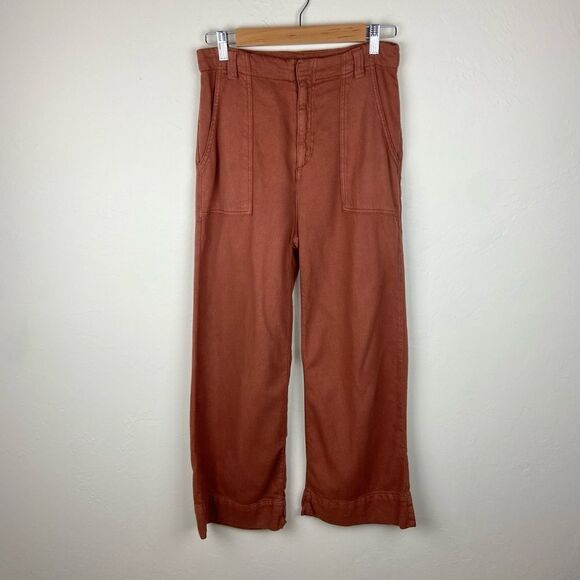 Free People Sunday Skies Wide-Leg Pant - Burnt Orange - Picture 2 of 8